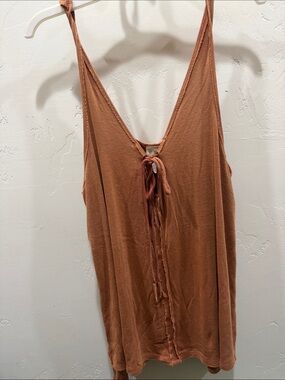 We The Free Rust Tie-Front Camisole